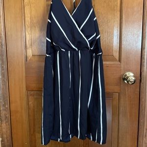 Lulu’s Navy Pinstripe Mini Dress